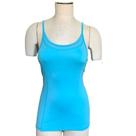 Kyodan Athletic Activewear Gym Yoga Tank Top Bra Shelf Turquoise XS Blue 60N - Picture 2 of 10
